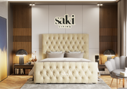 Pandora Spanish Upholstered Chesterfield Bed Frame With Optional Storage